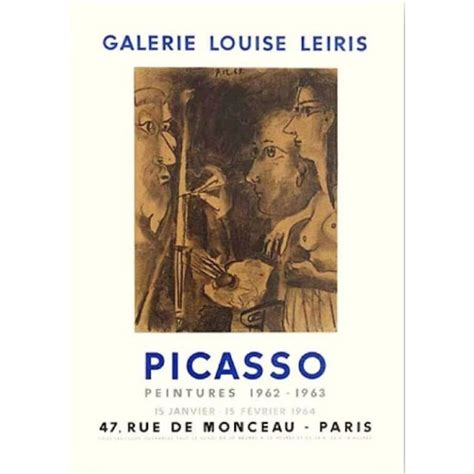 Pablo Picasso Galerie Louise Leiris Exhibition Poster 1962 1963