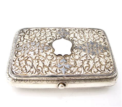 Imperial Russian Heavy Silver And Niello Cigarette Case Moscow 1890