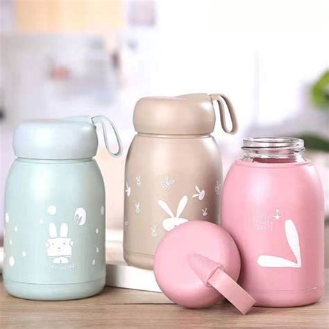 Botol Minum Kaca Rabbit V Sg Botol Simple Minimalis Warna Lucu