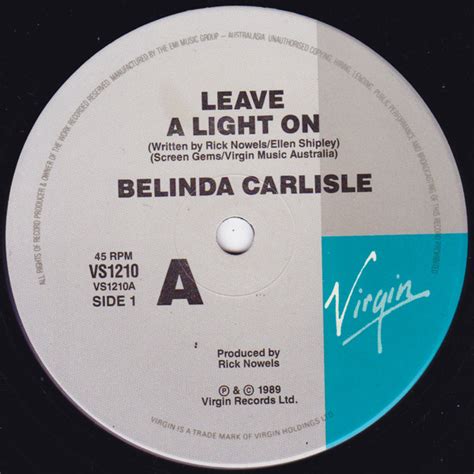 Belinda Carlisle Leave A Light On 1989 Vinyl Discogs