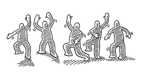 Dança Desenho Em Movimento - Vetores de Desenho De Movimento Das Figuras Humanas Da Dança e mais ...