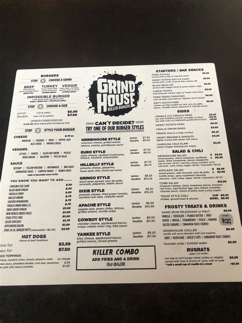 Grindhouse Killer Burgers Menu (Full Menu Update 2026)