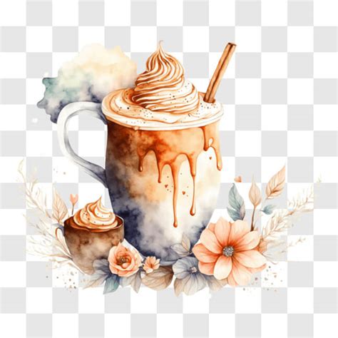 Download Warm And Cozy Hot Cocoa With Whipped Cream And Chocolate Syrup Png Online Creative