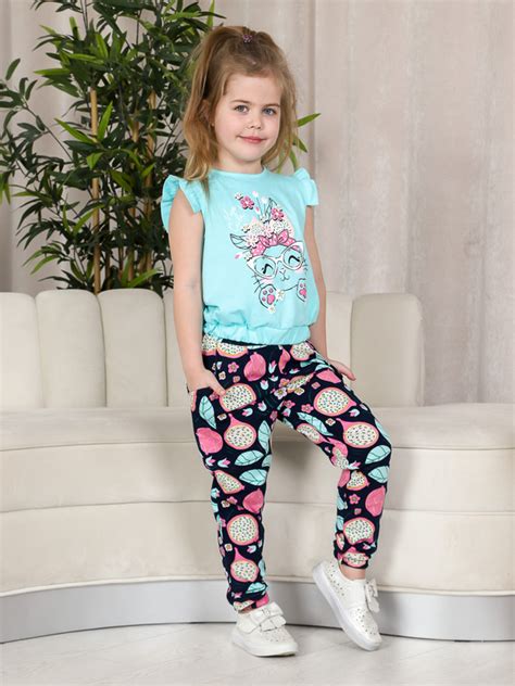 Комплект на девочку, футболка и штаны купить по цене 1240 ₽ в интернет ...