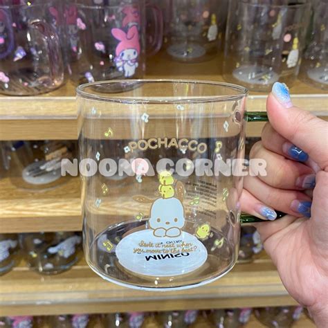 Jual Miniso X Sanrio Gelas Kaca Glass Cup With Colored Handle