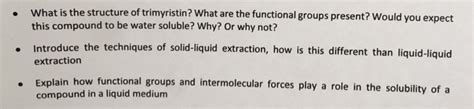 Solved What Is The Structure Of Trimyristin What Are The Chegg