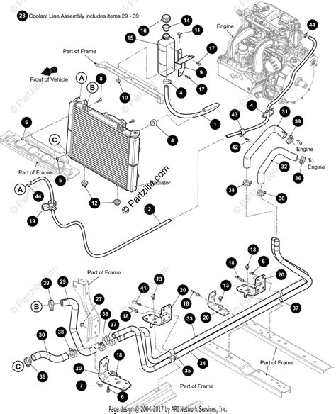 Arctic Cat Side By Side 2019 OEM Parts Diagram For COOLANT HOSE