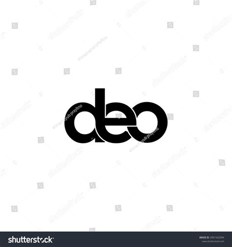 Deo Letter Original Monogram Logo Design Stock Vector Royalty Free