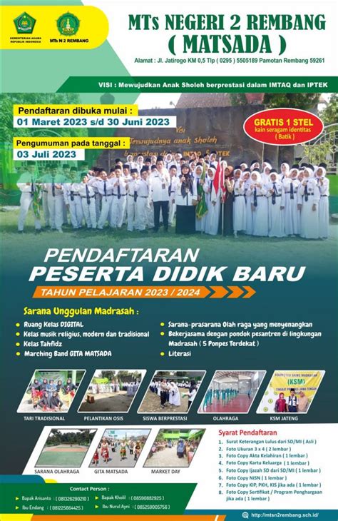 Info Ppdb Mts Negeri Rembang