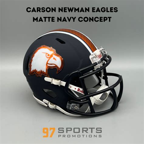 Carson Newman Eagles Mini Football Helmet (Matte Navy Concept) - 97 ...