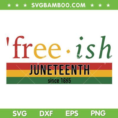 Free Ish Juneteenth Since 1865 SVG PNG