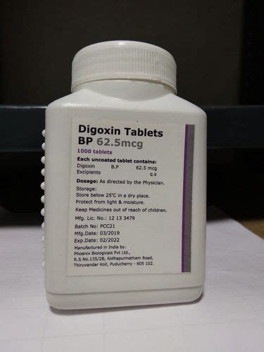 Mg Digoxin Tablets Mg Digoxin Tablets Exporter Importer