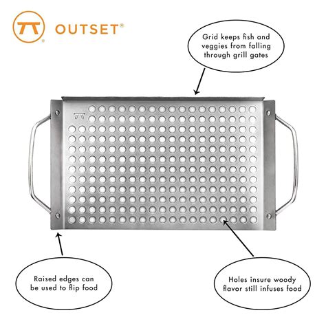 Outset Bbq Grill Grids Stainless Steel Set Of 2 The Seasoned Gourmet