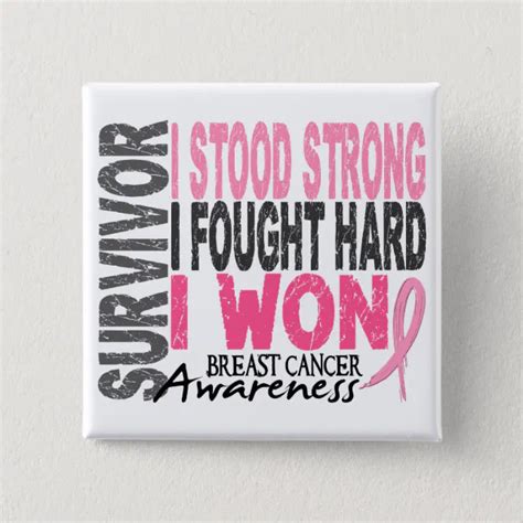 Breast Cancer Survivor 4 Pinback Button Zazzle