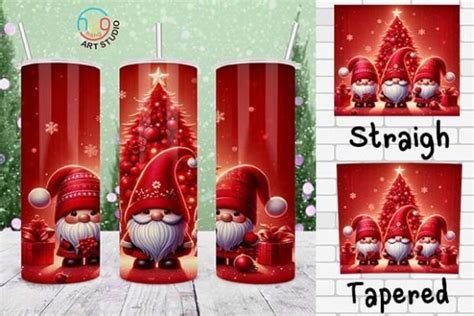 Cute Gnomes Christmas Skinny Tumbler Png Graphic By Hughang Art Studio