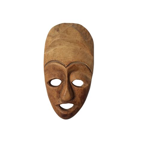 Hand Carved Solid Wood Face Mask Wall Hanging Chairish