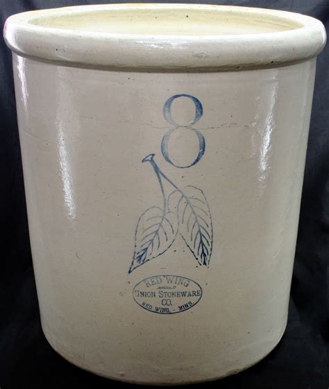 Vintage 8 Gallon Redwing Crock Collectors Weekly