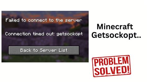 Fix Minecraft Failed To Connect To The Server Connection Timed Out