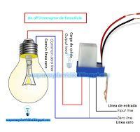 Esquema eléctrico on off interruptor fotocélula Esquemas electricos