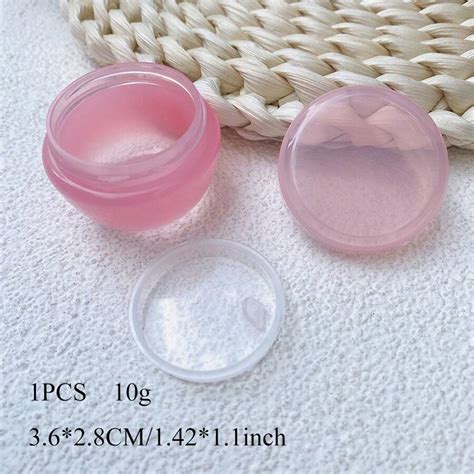 Pc G Pink Empty Plastic Cosmetic Makeup Jar Pots Eyeshadow Cream Lip