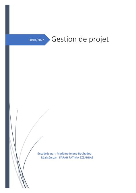 Solution Gestion De Projet Studypool