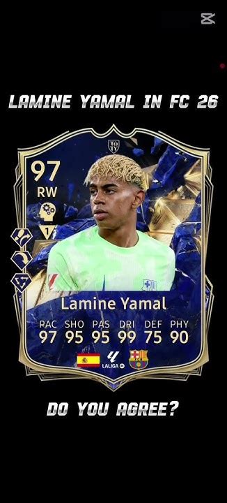 Lamine Yamal In Fc 26 Concept Card Football Lamineyamal Fc25 Cards