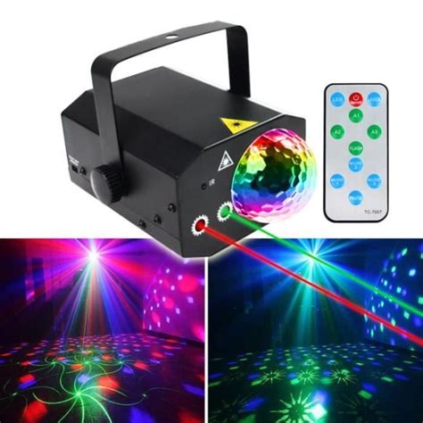 Lumière Laser De Scène 2 En 1 Éclairage De Scène Et Boule Disco à 16