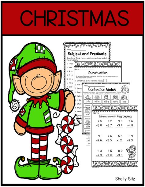 Christmas Math Worksheets For First And Second Grade Worksheets Library