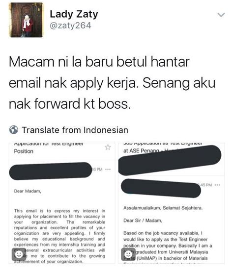 Contoh Email Bahasa Melayu Memohon Kerja Tips Ringkas Untuk Memohon