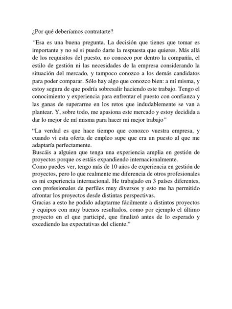 Por Que Deberiamos Contratarte Pdf Pdf