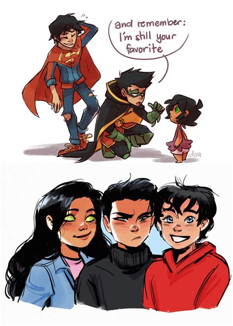 Nightstar Mari Grayson With John Kent And Damian Wayne R Nightwing