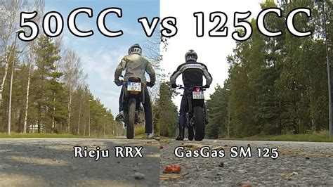 50cc Vs 125cc 2 Stroke Race Rieju RRX GasGas SM 125 YouTube