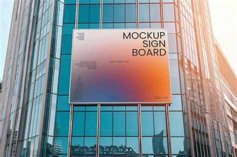 Premium Psd Glass Building Logo Mockup Design