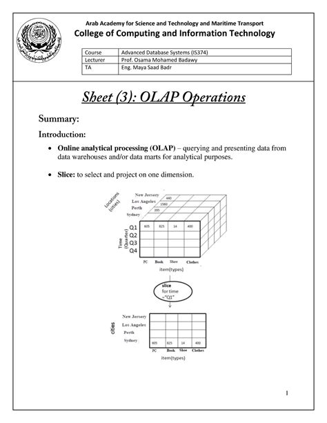 Adv Db Sheet 3 Information Retrieval Arab Academy For Science And