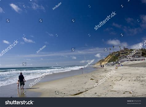 Moonlight Beach Encinitas California San Diego County Stock Photo