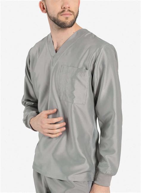 Mens Long Sleeve Scrub Top Tiscrubs