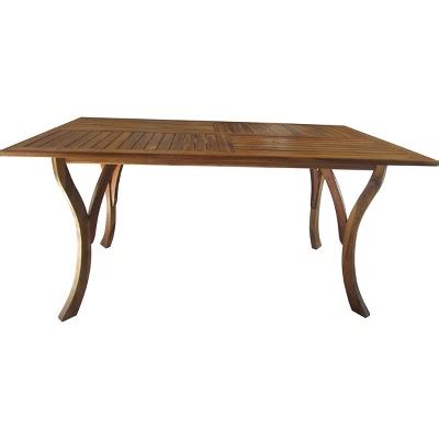 Hermosa Rectangular Acacia Wood Dining Table Teak Finish Christopher