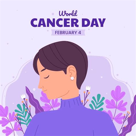 Free Vector Flat World Cancer Day Illustration