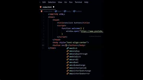 Button Onclick Tag In Html Html Coding Programming Html Css