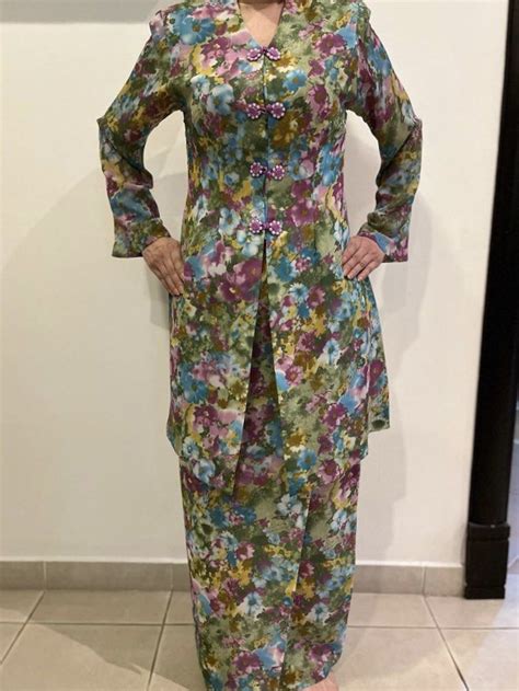 Floral Baju Kurung Set Womens Fashion Muslimah Fashion Baju Kurung