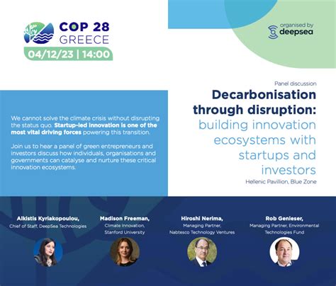 Hiroshi Nerima To Speak At COP28 Greek Pavilion Nabtesco Technology