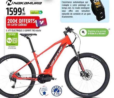 Promo Vtt Lectrique E Summit Adulte Nakamura Chez Intersport