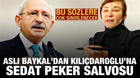 Aslı Baykal dan Kılıçdaroğlu na Sedat Peker salvosu Haber 7 SİYASET