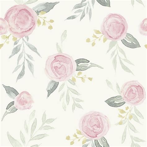 Magnolia Home By Joanna Gaines Watercolor Roses Spray And Stick Wallpaper Mk1125 The Home Depot