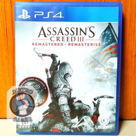 แผ่น Cd เกม Assassins Creed Iii Remastered Ps4 Cassette Assassins Creed 3 Remastered Ps4