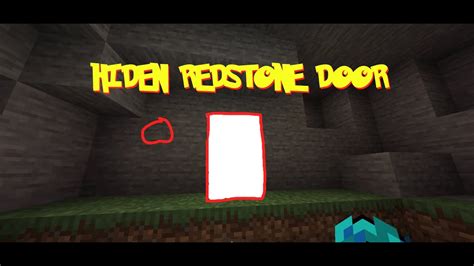 Minecraft Hidden Redstone Door Tutorial Youtube