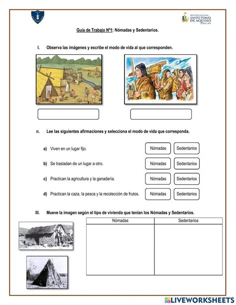 Modos De Vida Interactive Worksheet