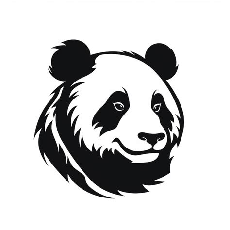 Un Primer Plano De La Cara De Un Oso Panda Sobre Un Fondo Blanco Ai Generativo Foto Premium