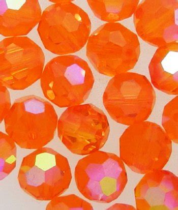 SWAROVSKI 5000 Round Bead 6mm Red Topaz AB 24 Pieces