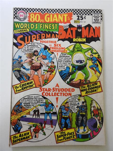 World S Finest Comics 161 1966 VG Condition 1 2 In Spine Split